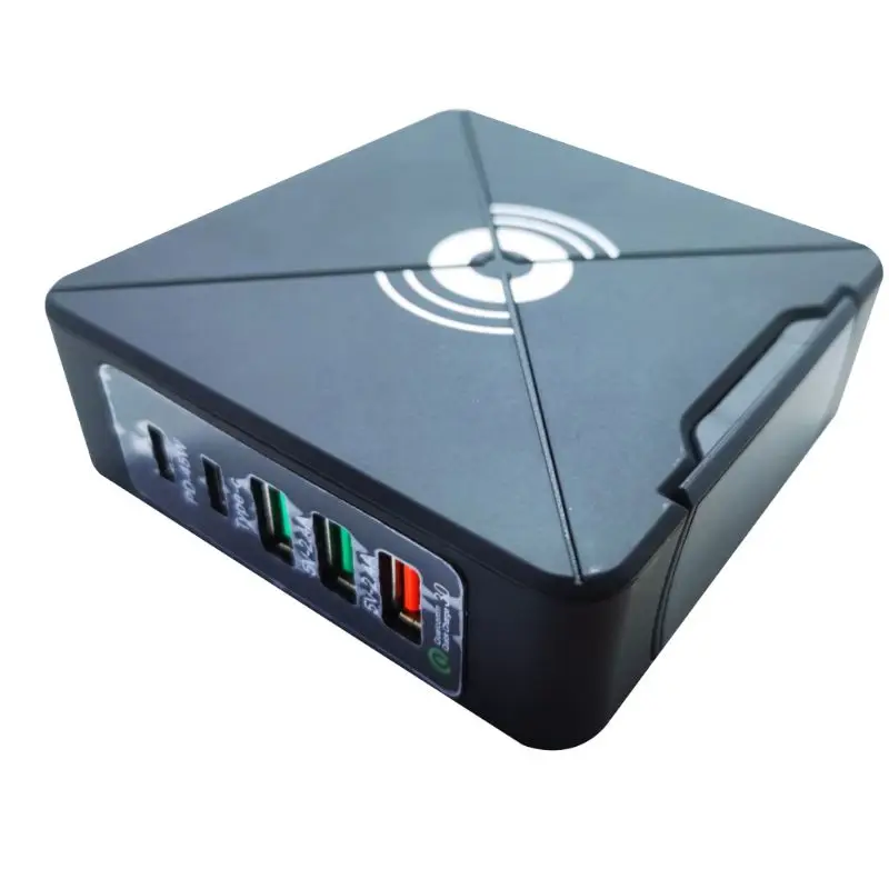 

Зарядное устройство для телефона 51BE с несколькими портами 75 Вт QC3.0 PD, блок питания для ноутбука, планшета, док-станция EU/USPlug