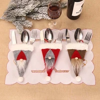 new18 5cm11cm christmas decoration knife and fork bagforester knife and fork creative tableware sethome tablewaredecorations