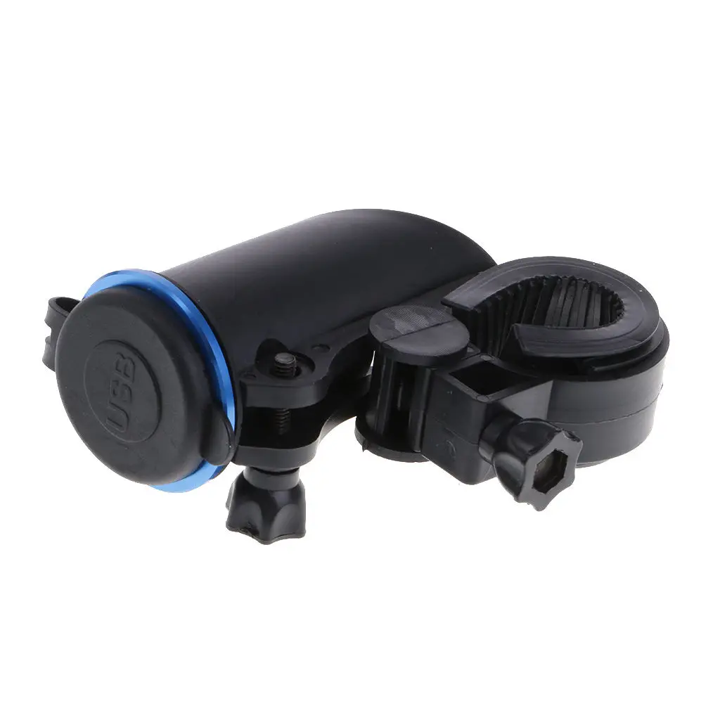 

Universal Motorcycle Handlebar Cigarette Lighter Socket Fixed Electronics Charger for Cell Phone