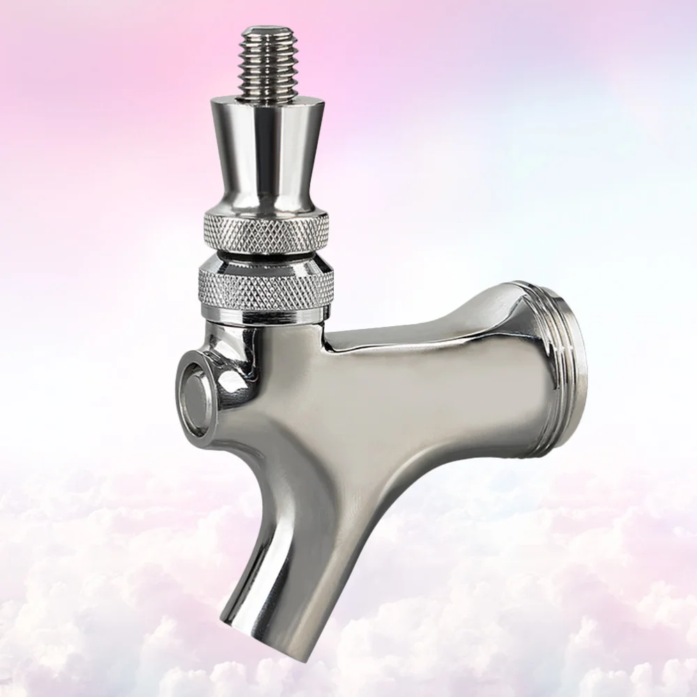 

Pot Tap Brass Non-Ajustable Stainless Steel Metal Useful for Store Home Bar (Silver)