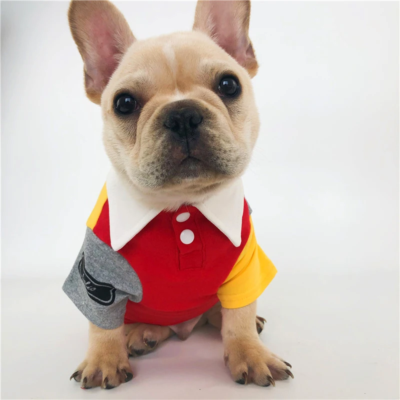 

Cute polo Shirt for Small dog Clothes French Bulldog Pug Corgi Teddy Spring Fall Puppy Outfits Pet Apparel Dog Cothes