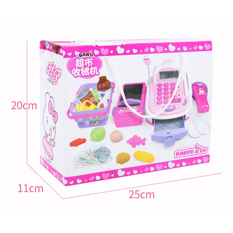 Имитация супермаркета кассовая приставка игра кассовый аппарат набор дети