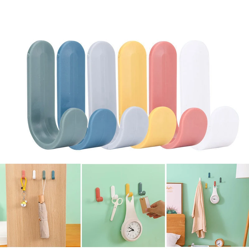 Крючки для полотенец пластиковые вешалки дверей самоклеящиеся настенные шляп и