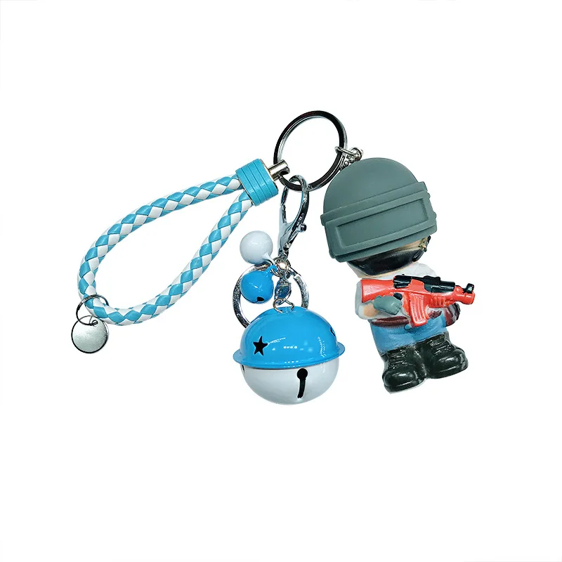 Брелок для ключей в машине Game PUBG мужчин трехуровневый шлем школьный Подарочный