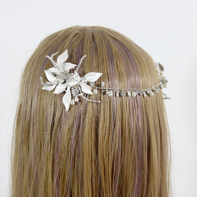 Himstory роскошный аксессуары cheveux де mariage серебро модная одежда по индивидуальному заказу, шаровары strass perle fleur vigne chapellerie bijoux(украшения своими руками) а-ля основных