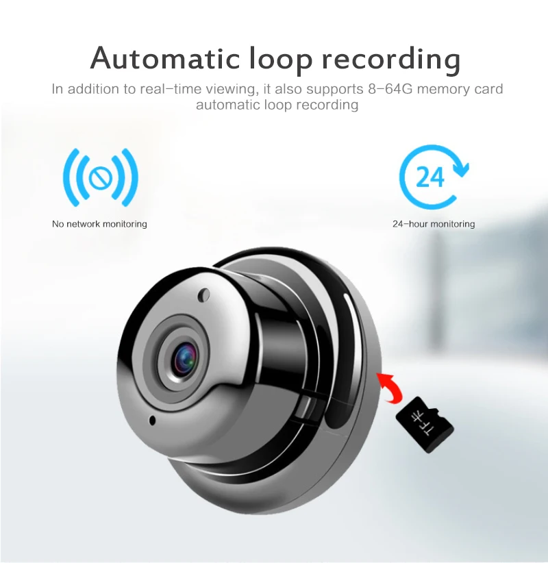 

Беспроводная мини-камера V380 с Wi-Fi, 1080P