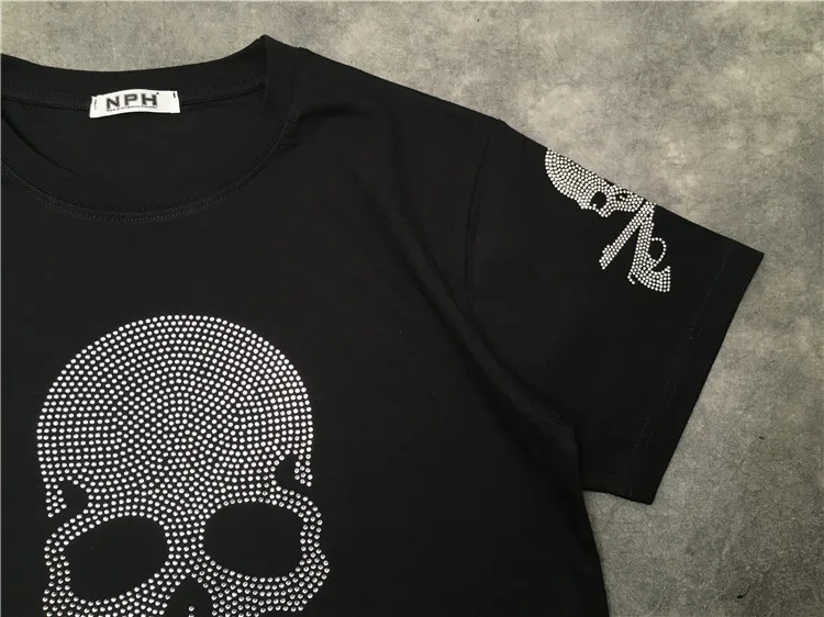Новые роскошные мужские футболки с принтом &quotчереп&quot &quotкость&quot