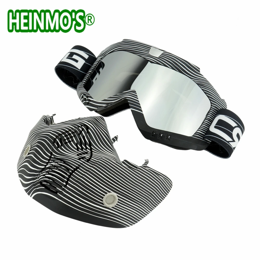 Новые винтажные шлемы Съемные очки и рот фильтр идеально подходит для открытого