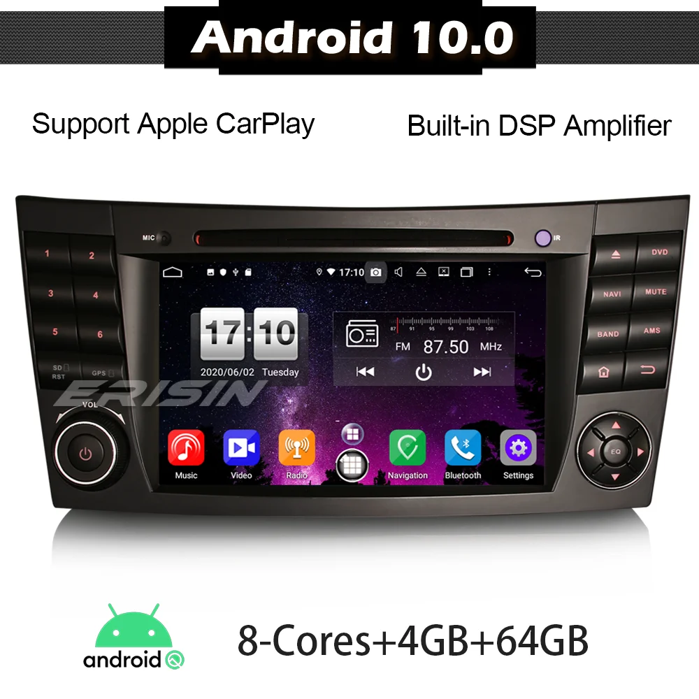 Автомагнитола 7 &quotдля Mercedes E/CLS/G Class W211 W219 DSP wifi DAB + Carplay gps Авторадио головное
