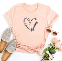 heart shirt shirt for grandma 2021 valentines day women clothing gothic mothers days graphic tees women letter o neck