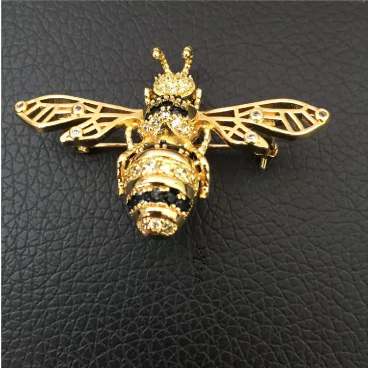 Модное медное циркон брошь в виде пчелы для женщин Очаровательная cc Подарки