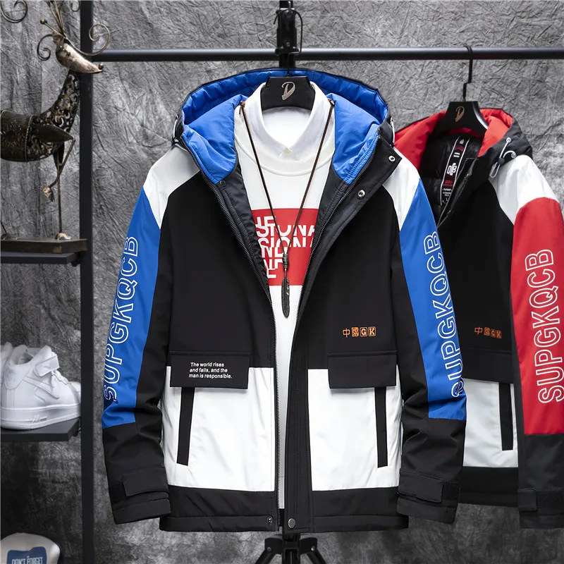 Мужская зимняя куртка-парка с карманами Повседневная Уличная куртка большого