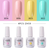 arte clavo 4pcsset 15ml uv gel nail polish soak off semi permanant long lasting nail varnish manicure nail gel colors varnish