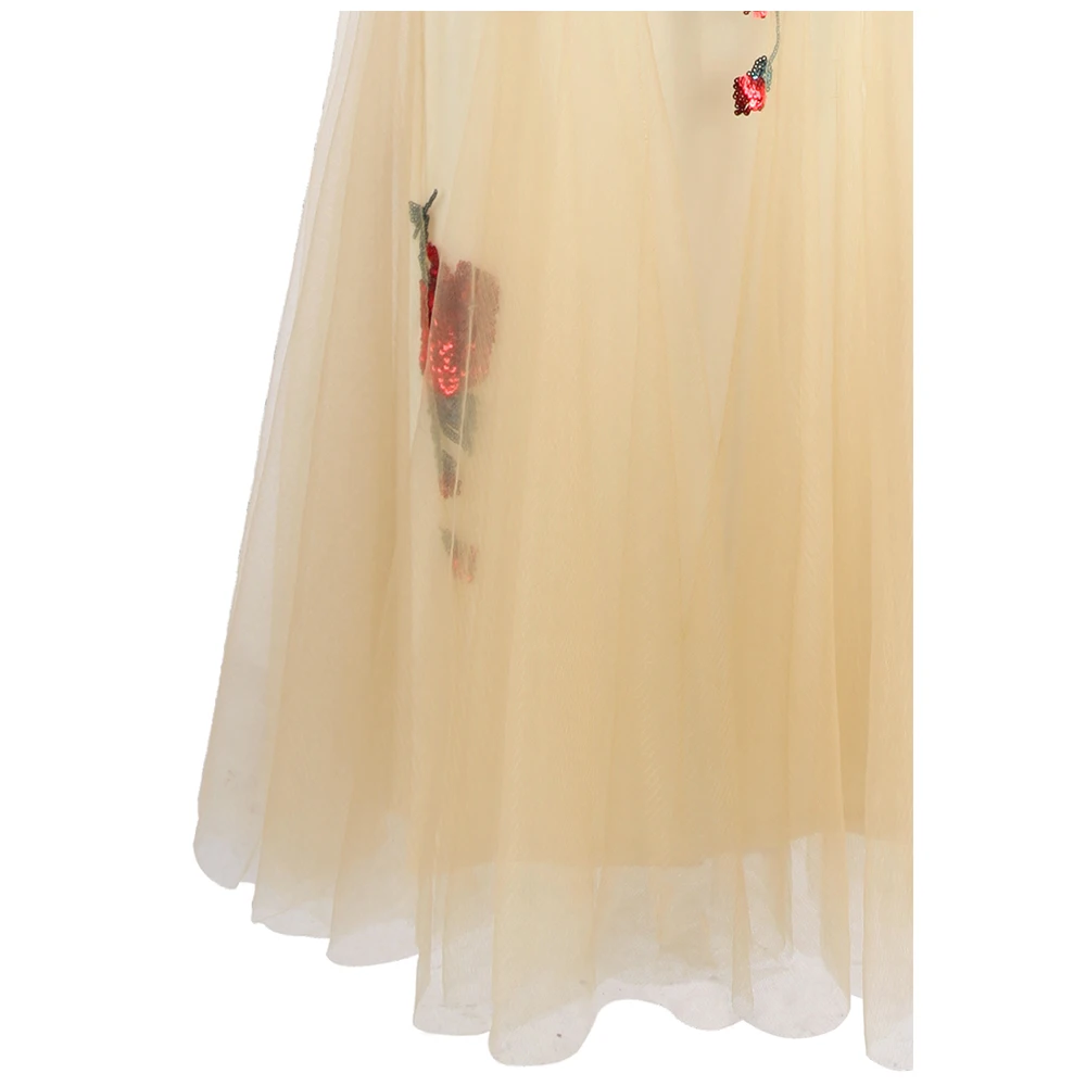 Angel-fashions вечернее платье с v-образным вырезом и цветами и блестками, вечерние платья, иллюзионное платье 452