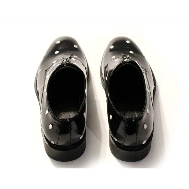 New 2020 Men Formal Shoes Leather Zipper Pointed Toe Footwear Man Black Party Mens Dress Luxury Shoe Sapato Masculino | Обувь