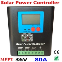 36v 80a solar controller pv panel battery charge controller 36v solar system home indoor usepv dual inputlcd display