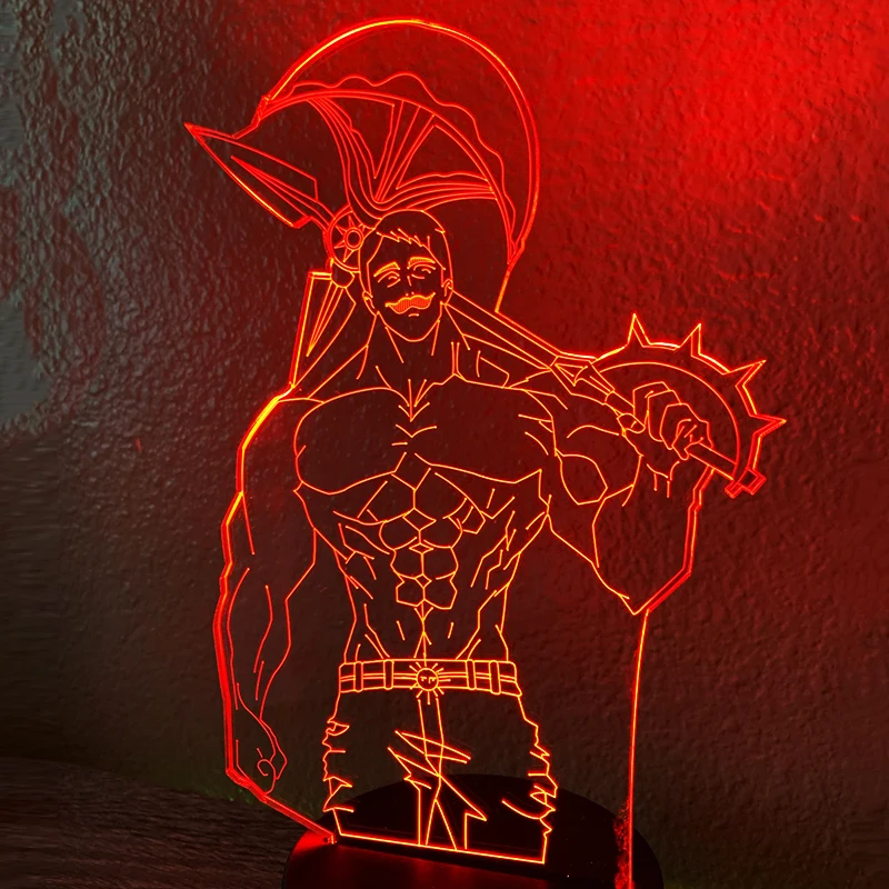 

Acrylic Night Light Lamp Anime The Seven Deadly Sins Escanor Light Nightlight Kids Table Lamp Escanor Gift for Bed Room Decor