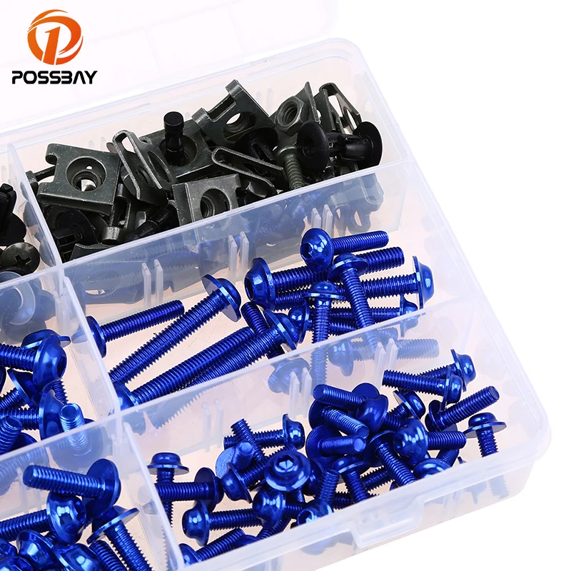 Болты для обтекателя мотоцикла POSSBAY 223 шт. набор крепежных зажимов винты подходят