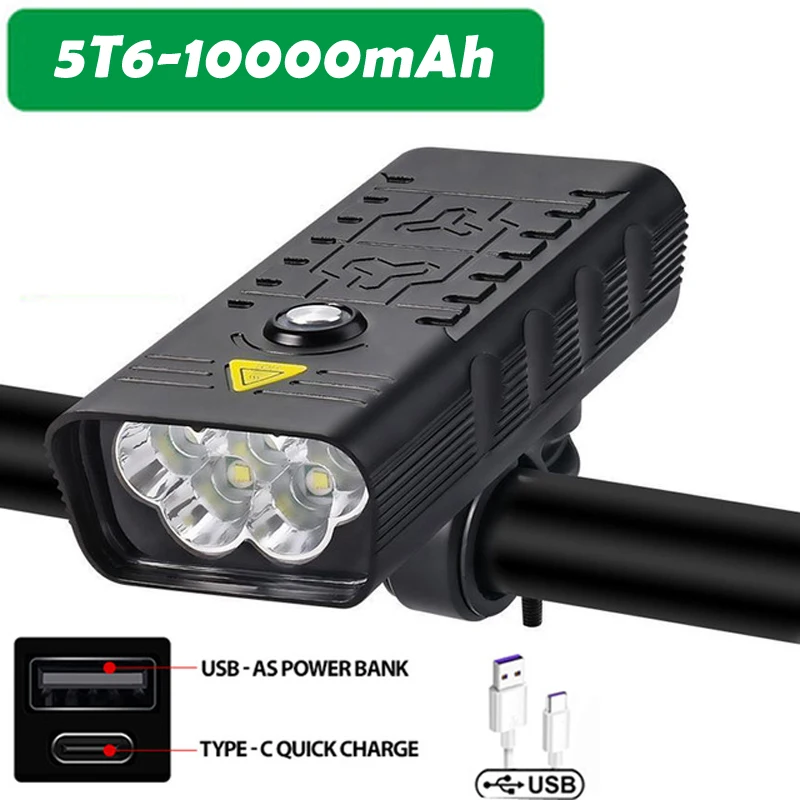 5 светодиодов велосипедный светильник Usb Перезаряжаемые 5t6 горный велосипед