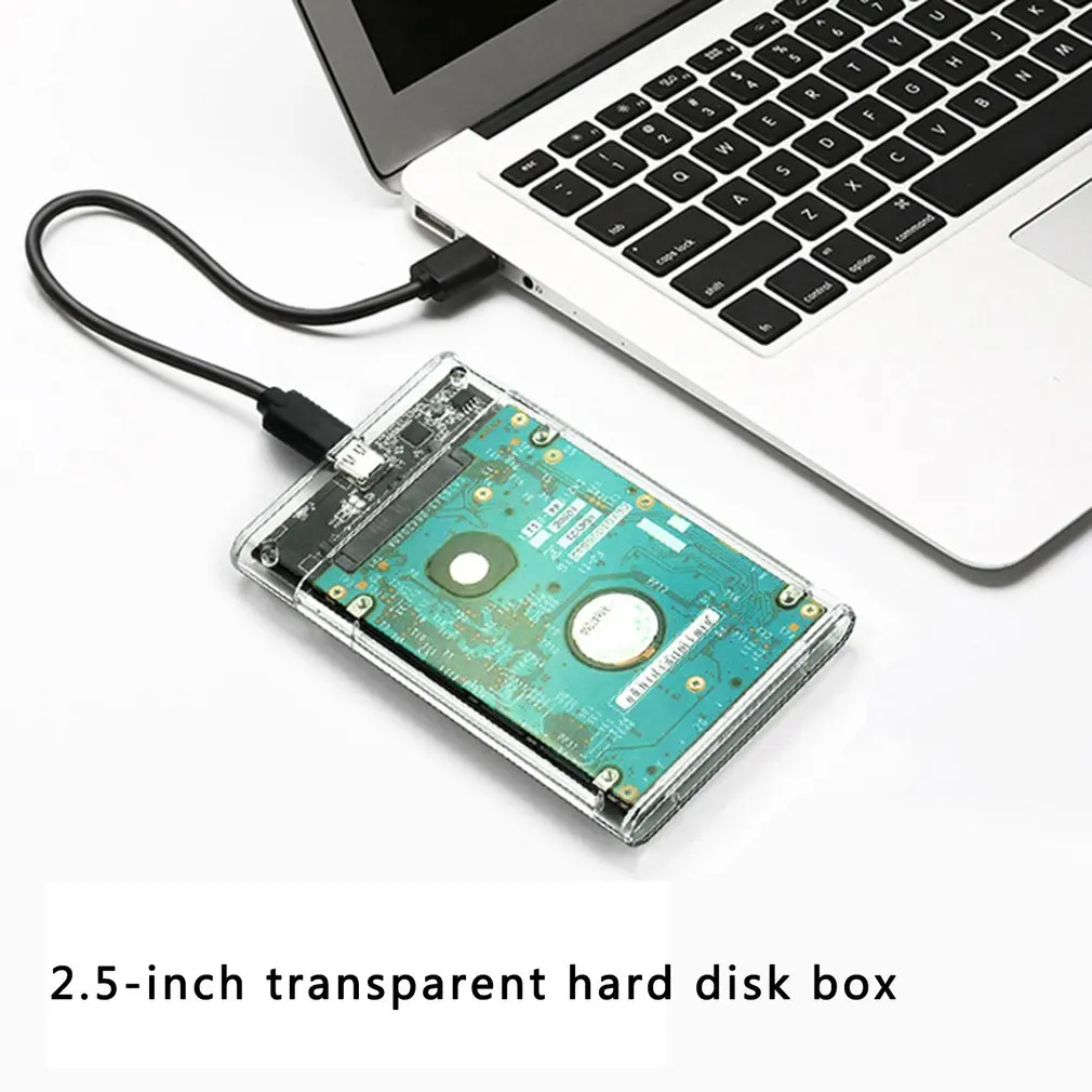 

External Hd Case 2.5 Notebook Usb 3.0 One Pc 6gbps USB2.0 Shell 2.5Inch Transparent External Mobile Hard Disk Box Drive Hot Sals