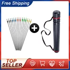 31,5 Дюймов стрельба из лука охота стрельба из стекловолокна стрелка позвоночника 700 Диаметр 7 мм с колчан для рекурсивного лука прямой лук