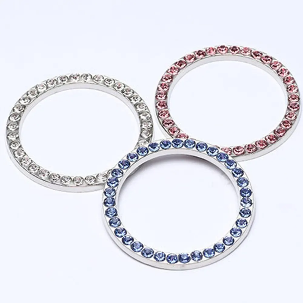 

One button start button ignition ring decorative frame