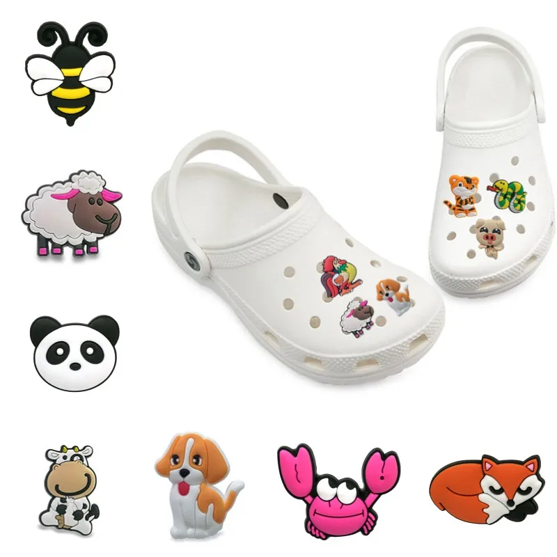 1 шт. милые животные ПВХ обувные Подвески овца Обезьяна Собака корова свинья