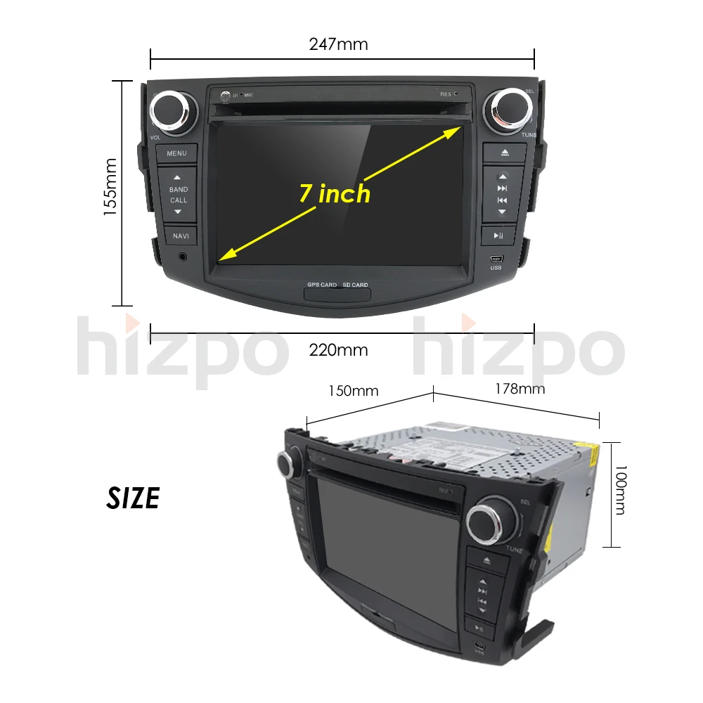 Автомобильный мультимедийный плеер 2 Din автомобильный DVD GPS для Toyota RAV4 RAV 4 2006-2012