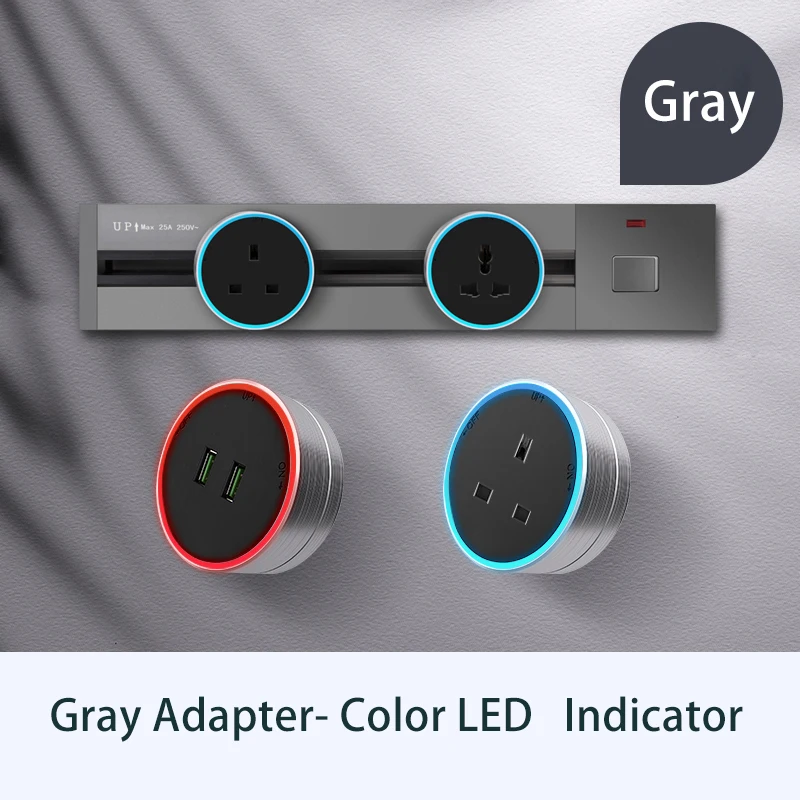 herepow power track socket smart home kitchen appliances outlet new type uk eu fr standard wall electrical plug adapter with usb free global shipping