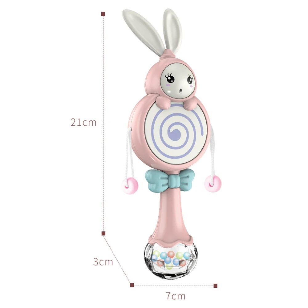 

Baby Toys Emotional Comfort Rattle Toy Tambourine Rabbit Rattle Toy For Baby Newborn Infant Children'S Rabbit Rattle Toy