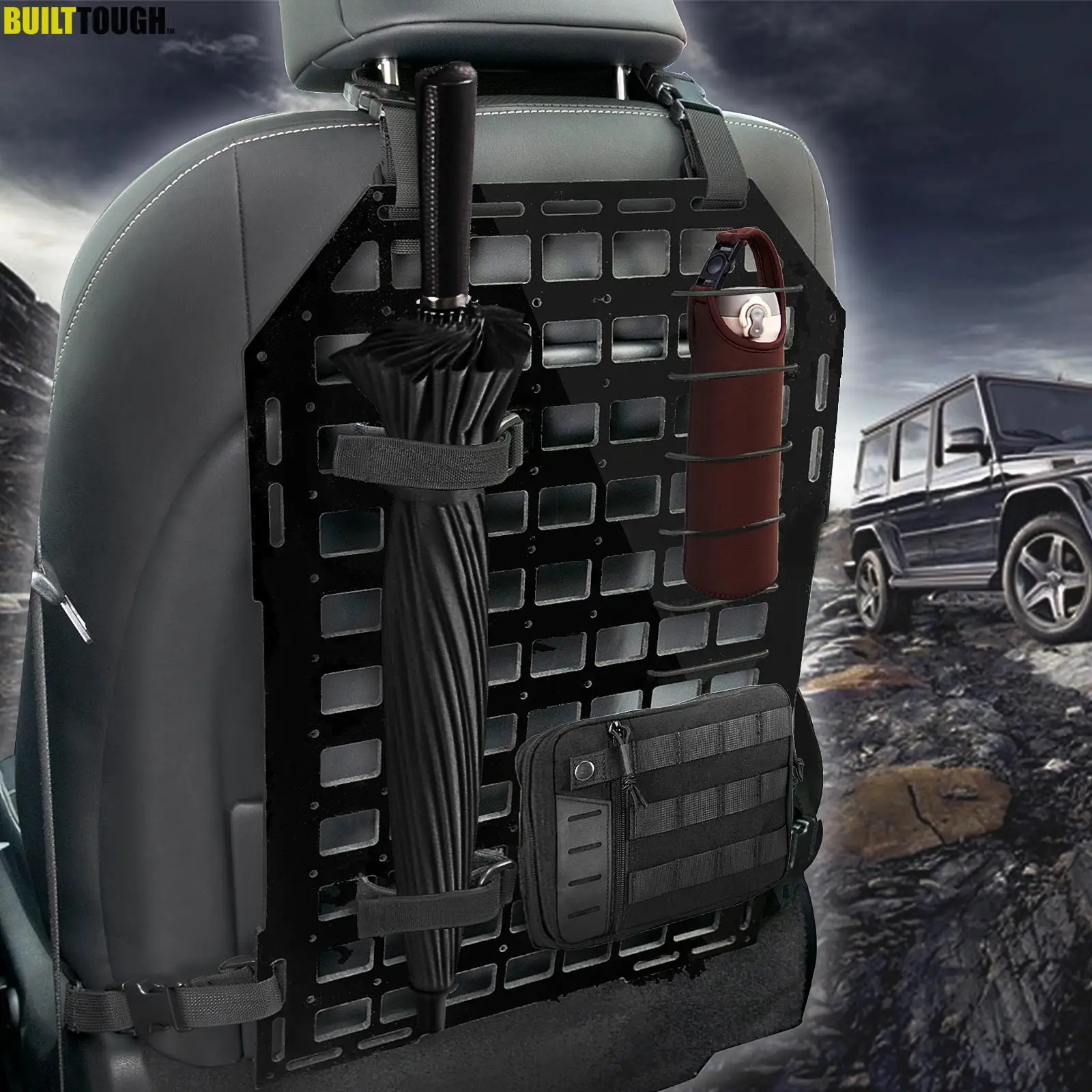 

Tactical Rigid MOLLE Insert Panel Vehicle Car Seat Back Organizer PP Board Seatback Equipment Paintball Airsoft Shooting Hunting