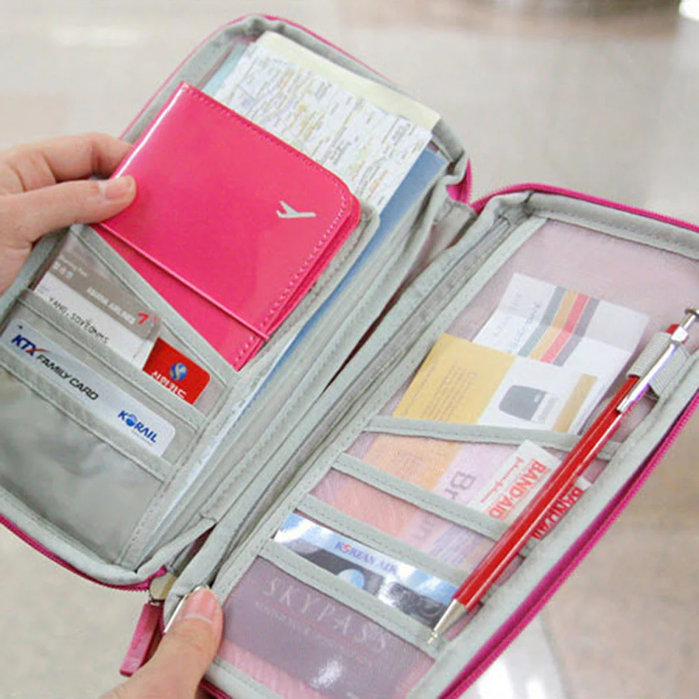 Дорожный органайзер для документов бумажник паспорта ID держатель карт билетов