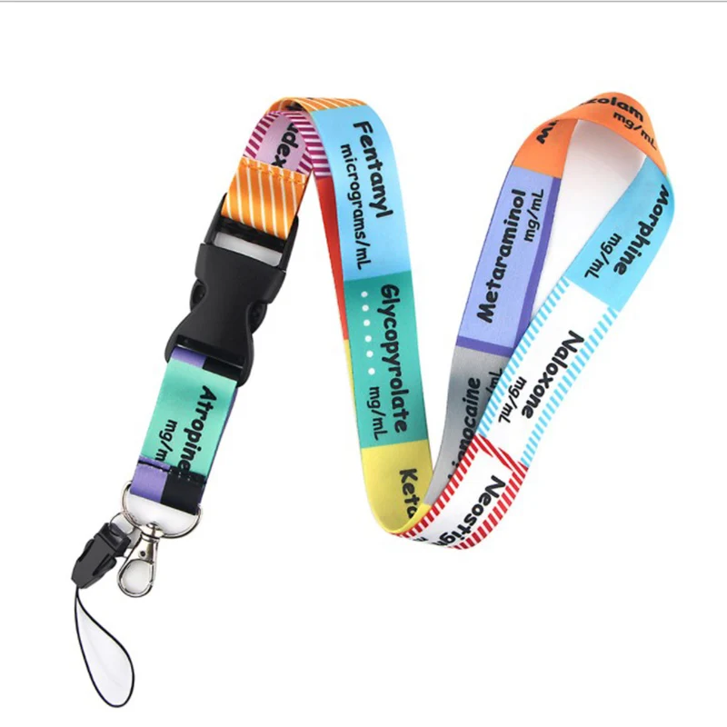 Medical Equation Neck Strap Lanyards ID badge card holder keychain Mobile Phone Gift Ribbon webbing necklace Couple Gifts | Мобильные