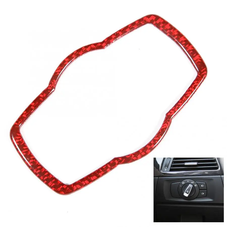 Углеродного волокна фар переключатель рамки крышка подходит для 3 серии E90 E92 E93 2005