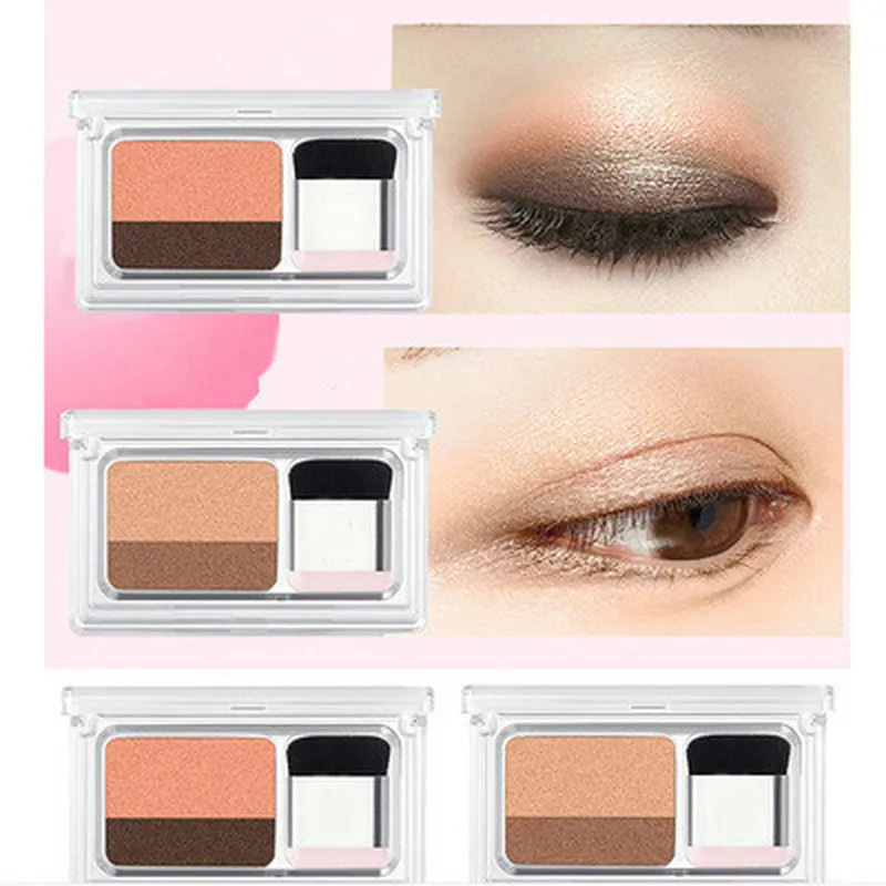 Двойной цвет Женская мода ленивые тени для век макияж Палитра пигментов