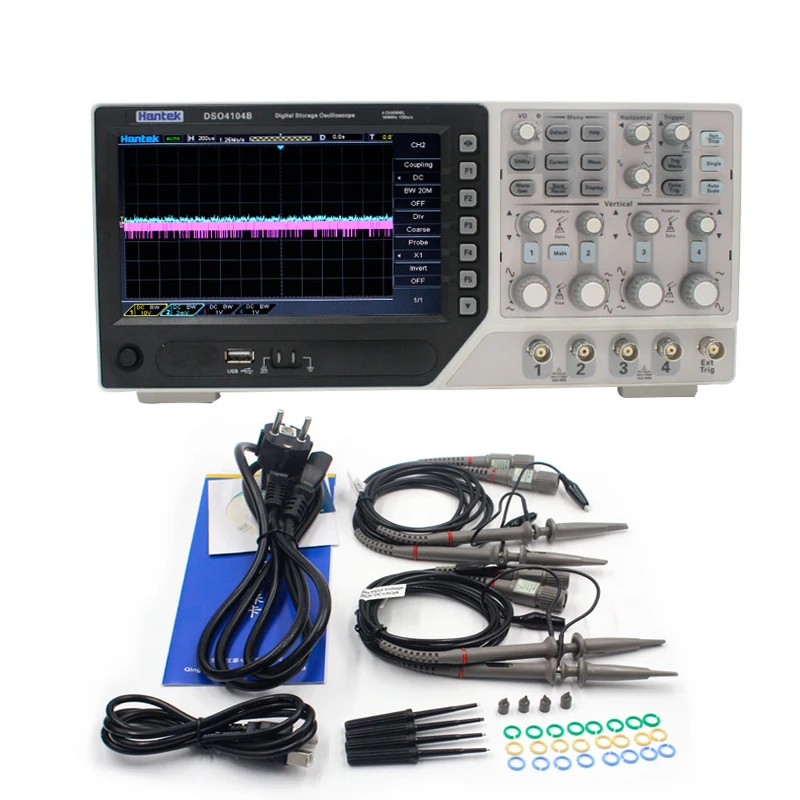 Осциллограф Hantek DSO4104B цифровой осциллограф usb 100 МГц 4 канала 1GS/s автомобильный