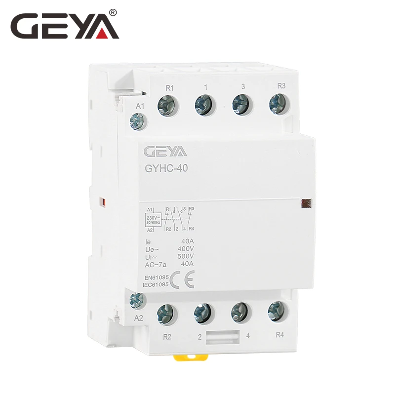 Free Shipping GEYA 4P 40A 4NO or 2NC2NO 220V/230V 50/60HZ Din Rail Household AC Modular Contactor | Обустройство дома