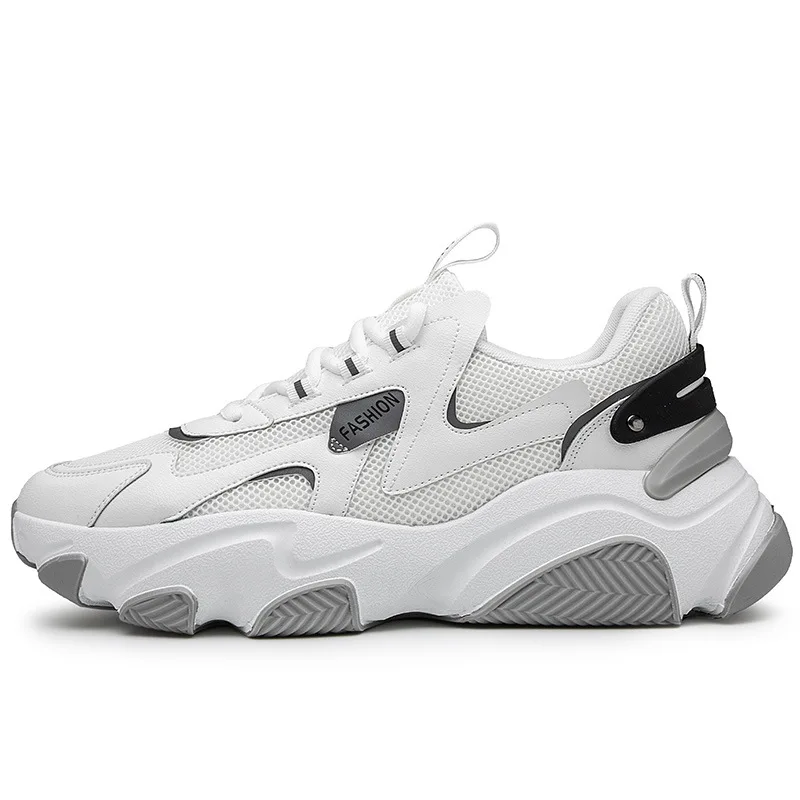 

Spring Thick-soled Casual Dad Shoes Men's Casual Sports Shoes Mesh Breathable Running Shoes Clunky Sneaker Outdoor Sneakers Man