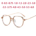 Модные женские ультралегкие прозрачные очки в оправе круглые очки по рецепту-0,5-0,75-1,0-2,0 до-6,0