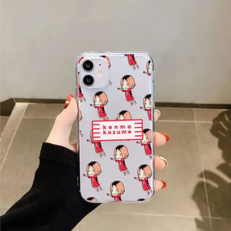 

Kenma Kozume of Haikyuu anime Phone Case Transparent for iPhone 6 7 8 11 12 s mini pro X XS XR MAX Plus