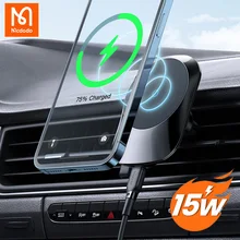 Mcdodo Magnetic Car Qi Wireless Charger for iPhone 12 Pro Max mini 15W Fast Charging With Phone Case Holder Air Vent Mount Stand