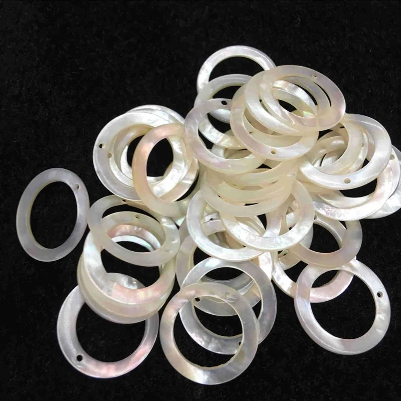 18 мм 20 шт. 100% натуральный белый жемчуг ракушки круглые ювелирные изделия Подвески