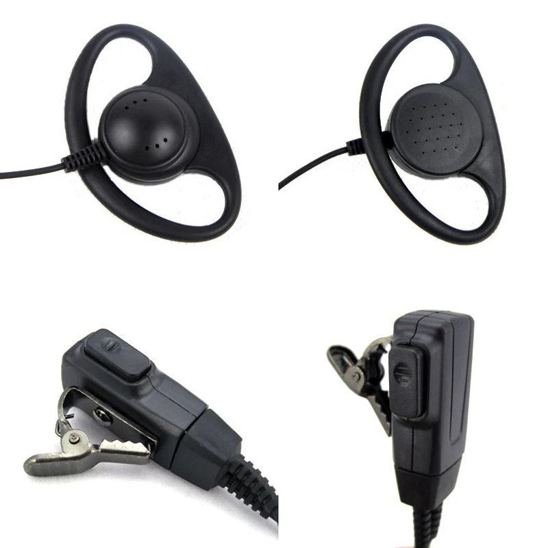 Гарнитура с ушным крючком 1 Pin D типа наушники PTT Mic для Motorola Talkabout портативный