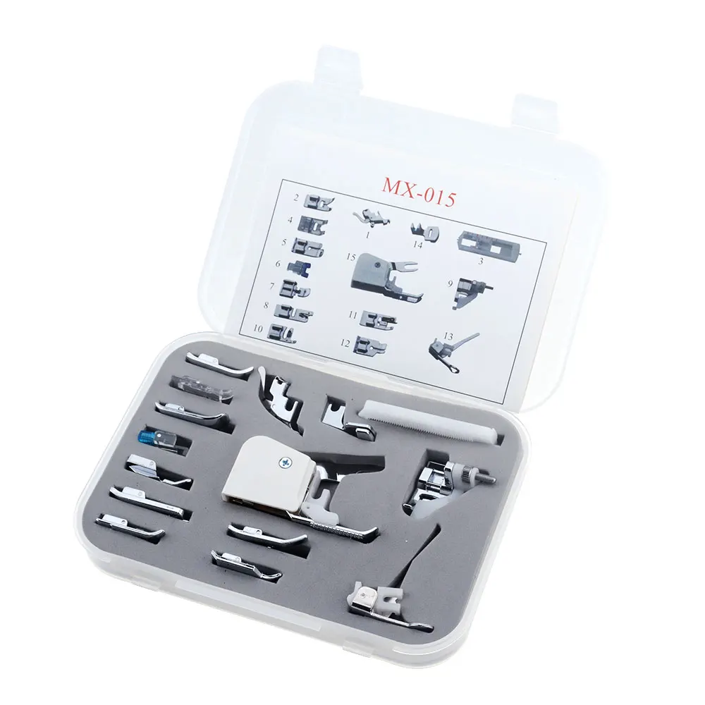 

15 Pcs/Set Multifunction Sewing Machine Accessories Sewing Machine Presser Foot Set With Presser Foot