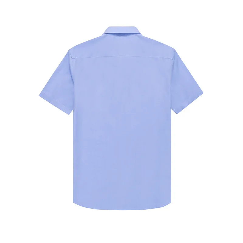 Summer New Style Cotton Striped Plaid Shirt For Men Pure Color Short Sleeve Men's Business Fashion Wear Tops | Мужская одежда