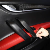 for maserati ghibli 2014 2022 real carbon fiber car inner door handle armrest cover sticker car interior accessories