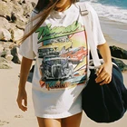 Летние винтажные футболки с графическим принтом 2020, Новая женская хлопковая Футболка с круглым вырезом и коротким рукавом, шикарная повседневная женская футболка большого размера в стиле Харадзюку