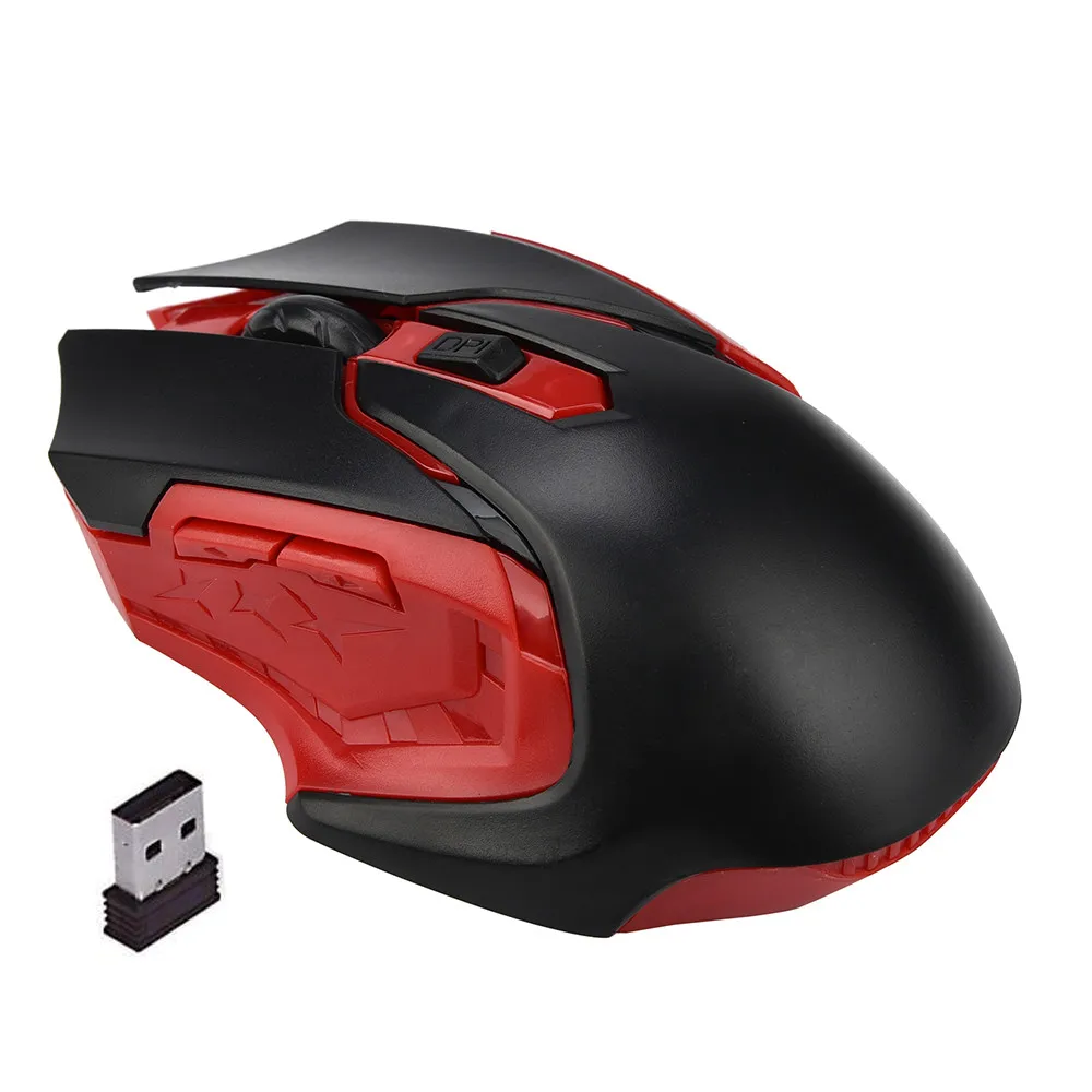 Беспроводная оптическая игровая мышь 2 4 ГГц 6 клавиш с USB Приемником для