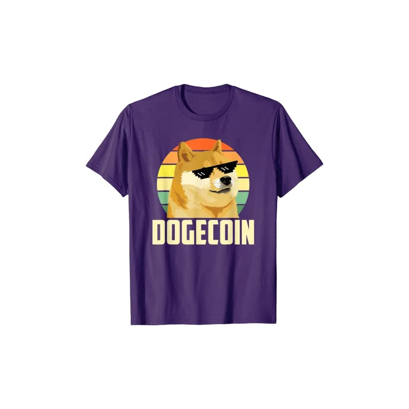 

Cryptocurrency Dogecoin Graphic T Shirts Oversize Short Sleeve Punk Tops Harajuku Shirt Male Summer Mens Clothes Doge Coin Tee