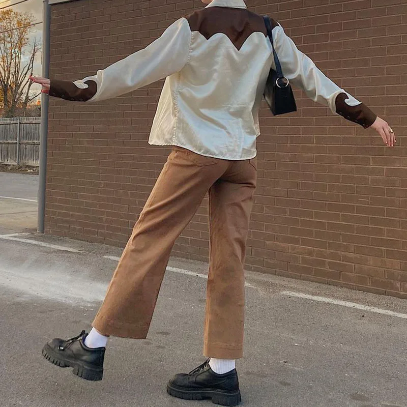 

Striped High Waist Jeans Y2K Harajuku Cargo Pants Straight Baggy Trouser Vintage Preppy Style Joggers Women Denim Pant